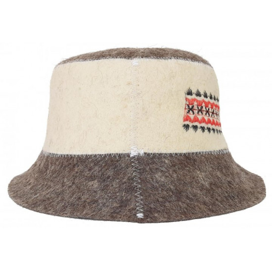 Bath and sauna hat Unomag Ukrainian Panama natural wool