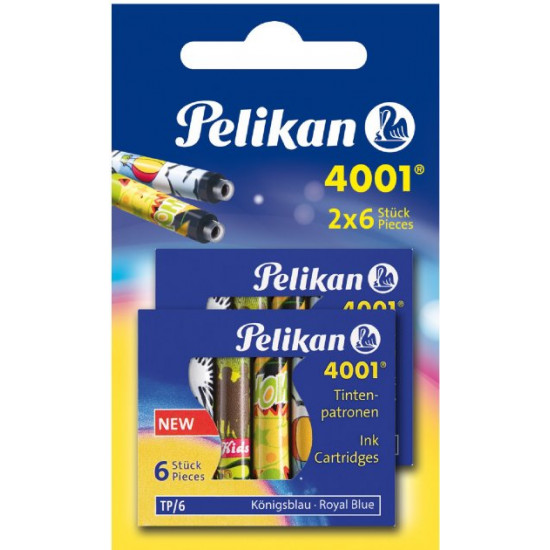 Ink cartridges short Pelikan 4001 Fancy Royal Blue blue erasable 12 pcs (338269)