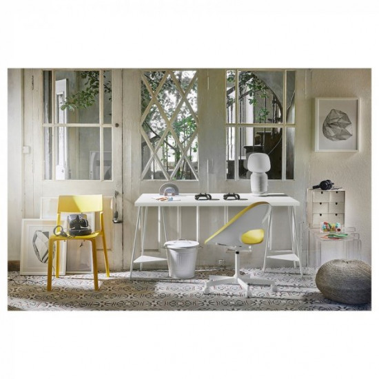 Writing desk IKEA LAGKAPTEN / TILLSLAG 140x60 cm white (694.172.04)