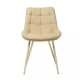 Chair for kitchen, cafe, bar artificial leather + painted metal N-45 Vetro Mebel Milky