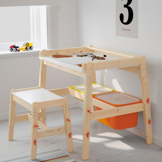 Children's writing desk IKEA FLISAT adjustable pine (202.735.94)