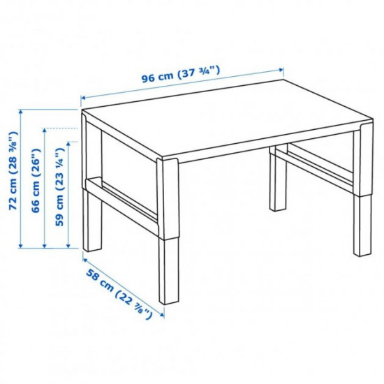  Письмовий стіл IKEA PAHL 96х58 см білий (491.289.45)