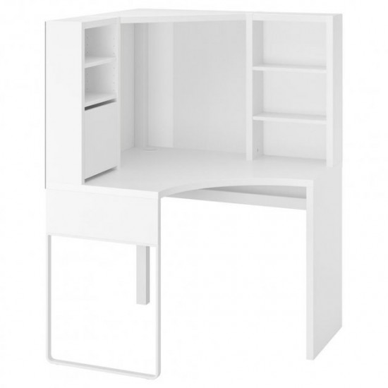  Робочий кутовий стіл IKEA MICKE 100х142 см білий (502.507.13)