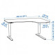 Working table IKEA BEKANT 160x110 cm white (290.225.01)