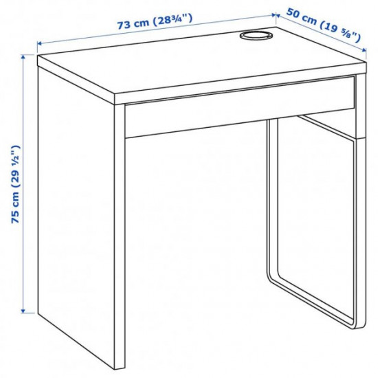 Writing desk IKEA MICKE 73x50 cm black-brown (202.447.47)