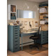 Desk IKEA ALEX 132x58 cm gray-turquoise (804.838.05)