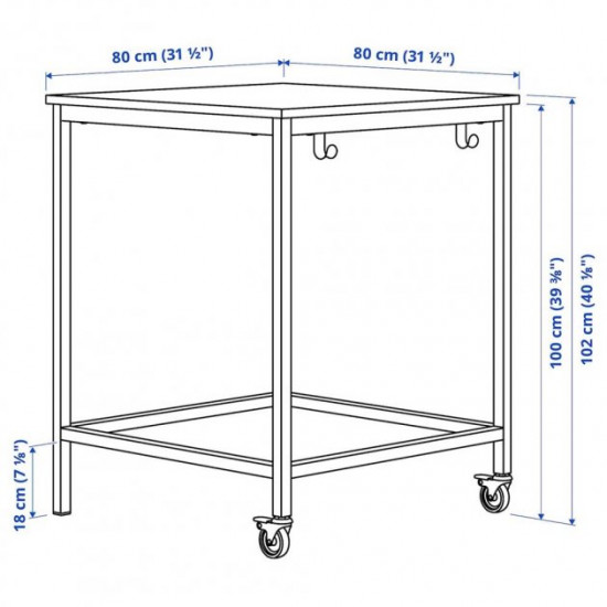  Письмовий стіл IKEA TROTTEN 80х80 см (894.369.75)