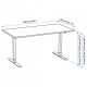 Desk with height adjustment IKEA TROTTEN 160x80 cm (294.341.30)