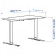 Desk with height adjustment IKEA TROTTEN 120x70 cm (894.341.27)