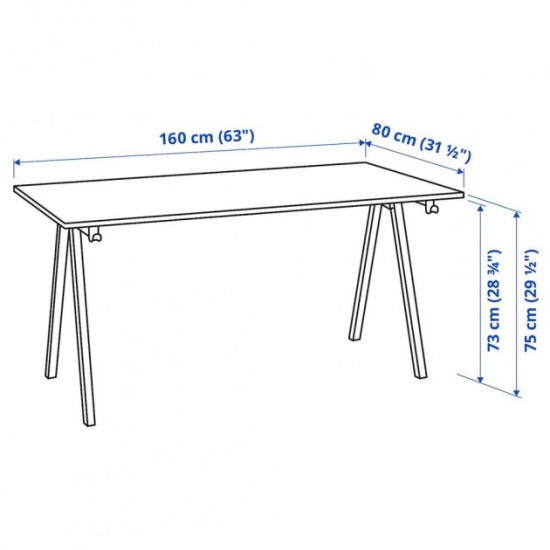 Writing desk IKEA TROTTEN 160x80 cm (994.295.59)