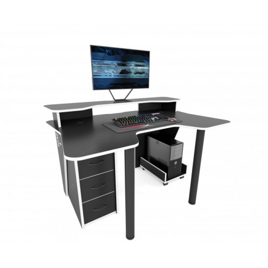 GAMING TABLE ZEUS™ IGROK-4 black/white