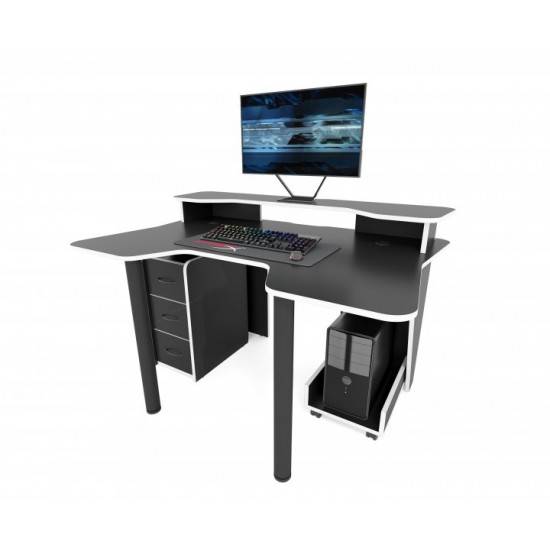 GAMING TABLE ZEUS™ IGROK-4 black/white