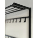 Metal hallway SUNRISE-4-100 cm black/chipboard Truffle