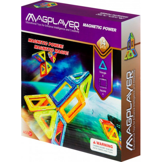 Magnetic construction set Magplayer 14 elements (MPB-14)