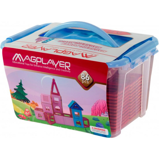 Magnetic construction set Magplayer 86 elements (MPT-86)