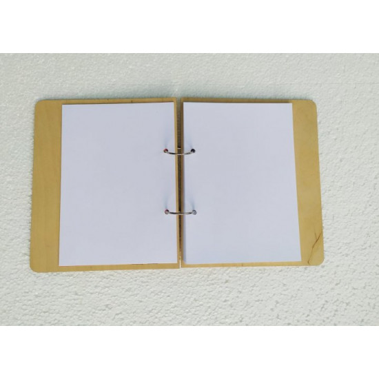 Wooden notebook It's hard to be modest, (on rings), wooden diary, gift for a male leader