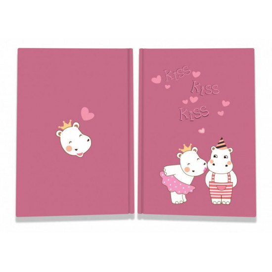 Notebook A5 Profi Sweet love hippos 80 pages art. 904358