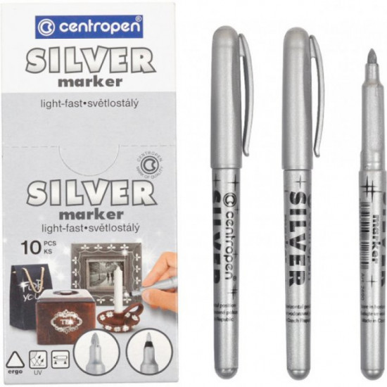 Centropen permanent marker silver art. 2690