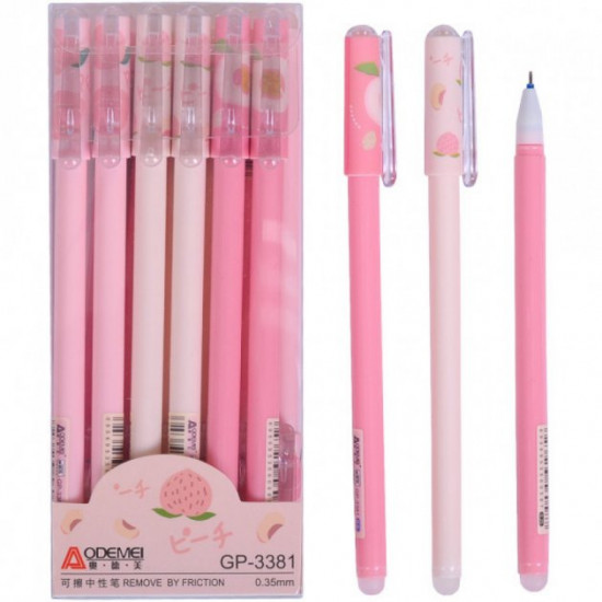 Write-erase gel pen with eraser blue paste 0.35mm art.3381