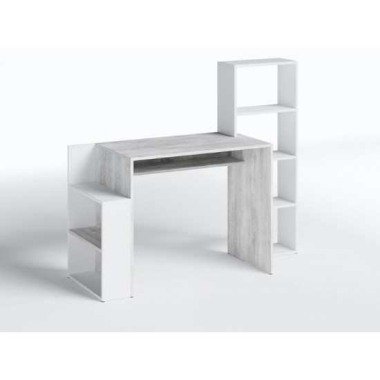 Computer desk with shelves Without brand MST-25 1450*1220*500 concrete/white