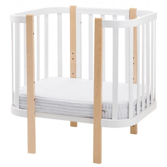 Матрац Babyroom Oval OKPK-80 (кокос, поролон, кокос) - 11 см. білий