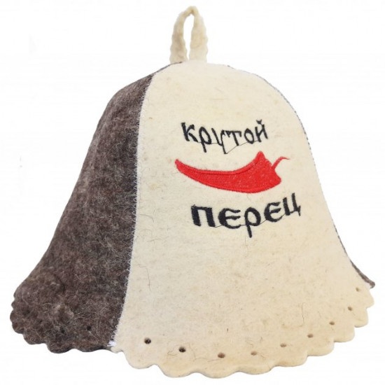 Bath and sauna hat Unomag Cool pepper natural wool