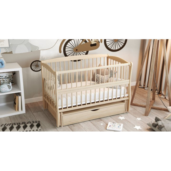 Children's bed Dubik-M Elite with drawer natural