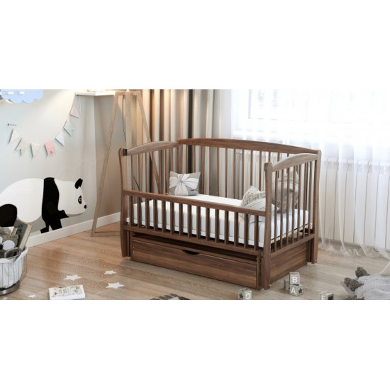 Children's bed Dubik-M Elite with drawer walnut