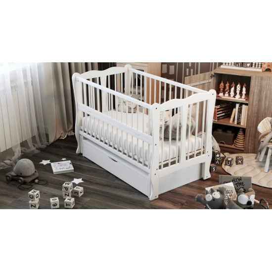 Children's bed Dubik-M Volna with drawer white