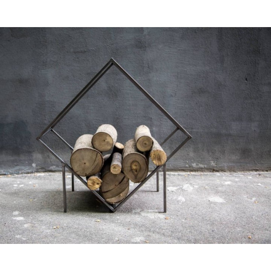 Suchasna firewood rack “Rhombus” is a stylish accessory for the fireplace. Art Republic