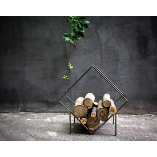 Suchasna firewood rack “Rhombus” is a stylish accessory for the fireplace. Art Republic