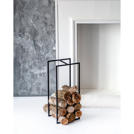 Minimalist straight-cut firewood. Art Republic