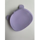 Children's silicone sectional plate with suction cup Teddy bear lavender