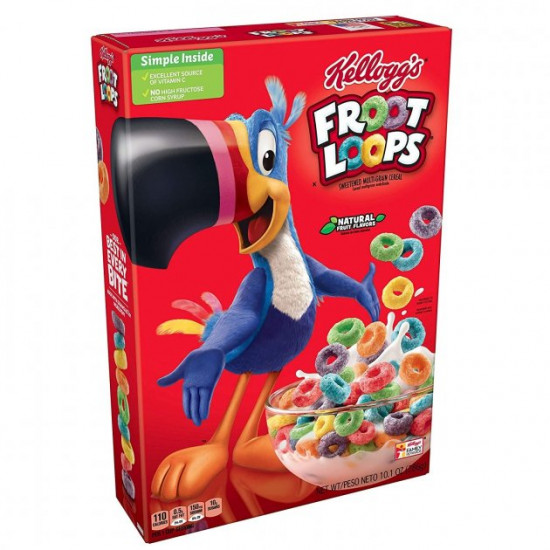 Breakfast cereal Froot Loops with assorted fruit flavor 286 g