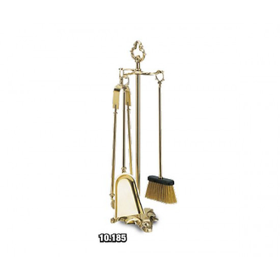 Fireplace set Comex 10.185 3 pieces, brass