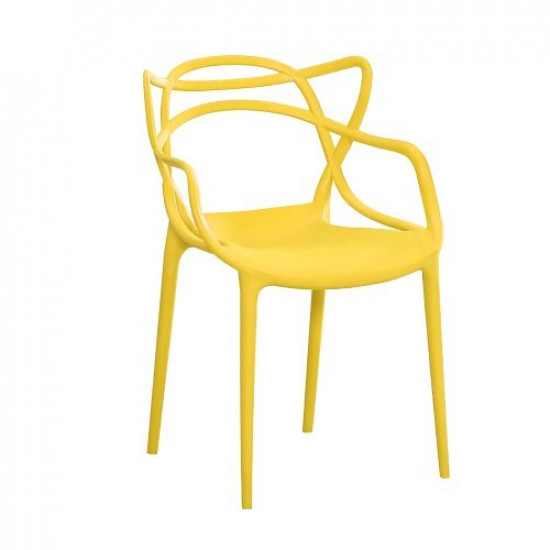 Designer chair Masters SDM, plastic, yellow