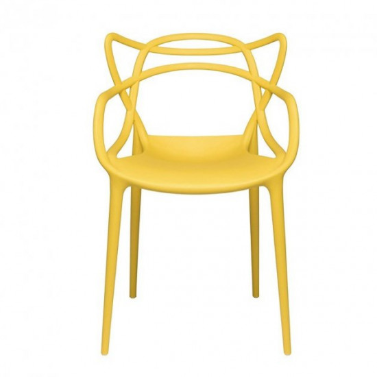 Designer chair Masters SDM, plastic, yellow