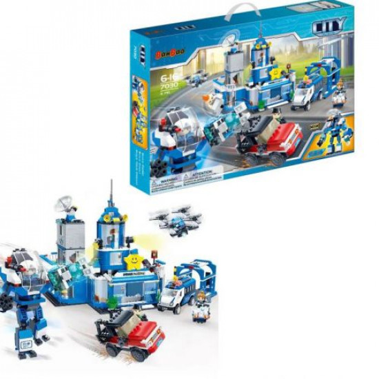 Banbao Police Department construction set with 1147 parts