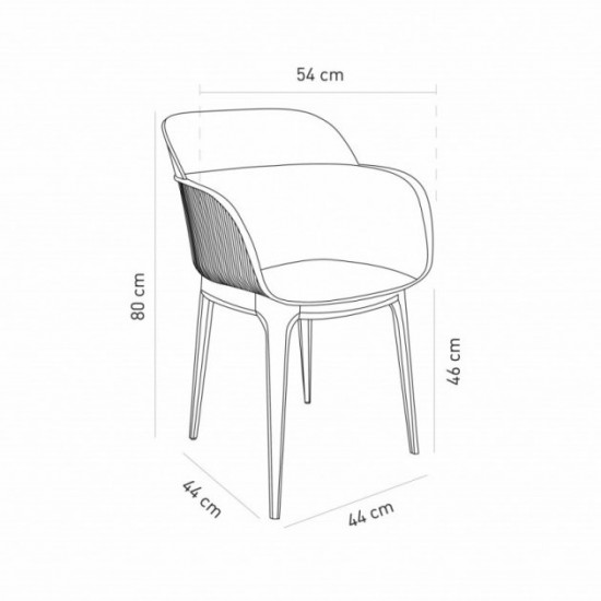 Armchair Tilia Shell-W Pad beech legs, seat with fabric PIED DE POULE 04