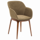 Armchair Tilia Shell-W Pad beech legs, seat with fabric PIED DE POULE 03