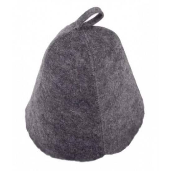 Hat for baths and saunas, artificial felt, gray