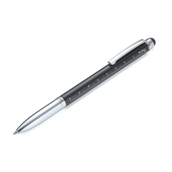 Troika ballpoint pen with ruler and stylus