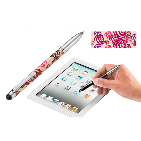 Troika ballpoint pen with stylus for iPad and iPhone Fine carbone, color