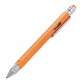 Troika Construction multi-tasking ballpoint pen with stylus; ruler; screwdriver and level; orange