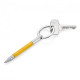 Troika Micro Construction keychain pen yellow