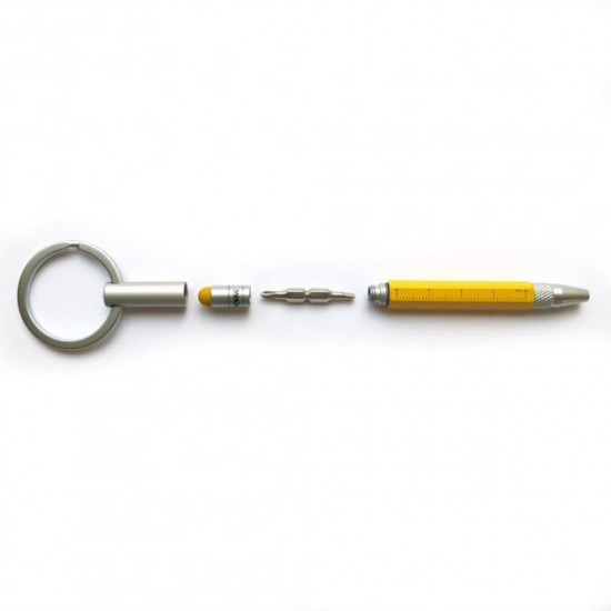 Troika Micro Construction keychain pen yellow