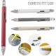 Troika Construction multitasking ballpoint pen with stylus, ruler, screwdriver and level, blue