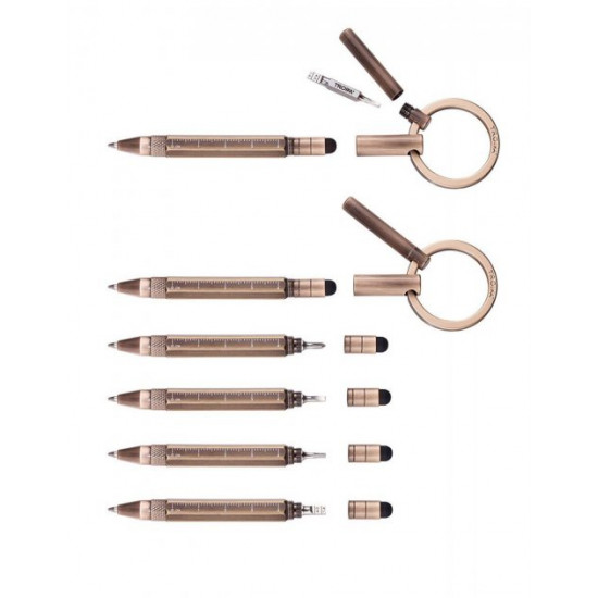 Troika Micro Construction Pro keychain pen gold