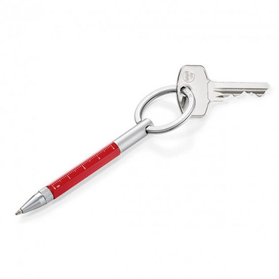 Troika Micro Construction keychain pen red