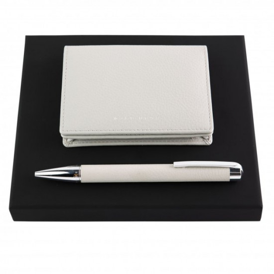 Storyline Light Gray set (ballpoint pen and cardholder) Hugo Boss